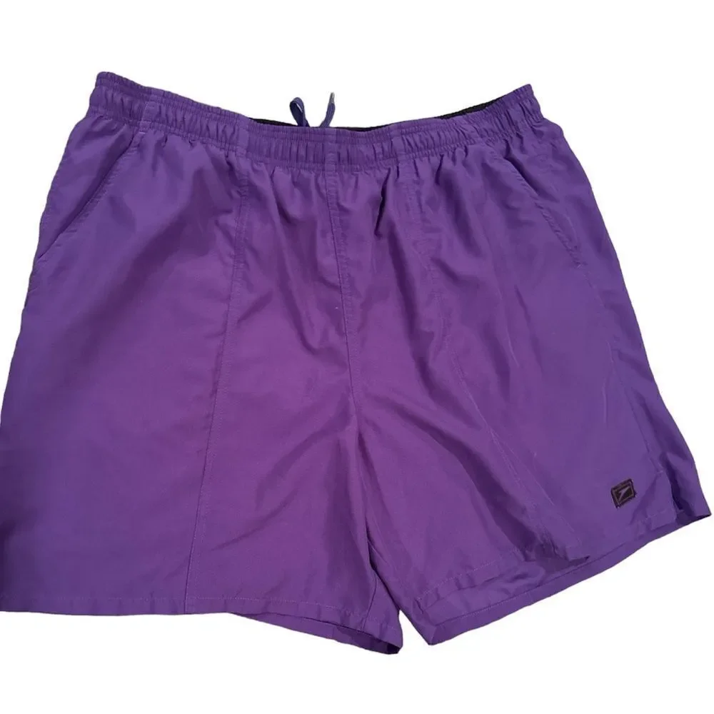 Speedo Swim Trunks Purple Men’s Swimwear Size XL Drawstring